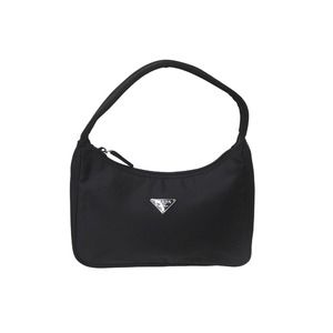 Prada Hobo Handbag One Shoulder Mini Bag Nylon Black